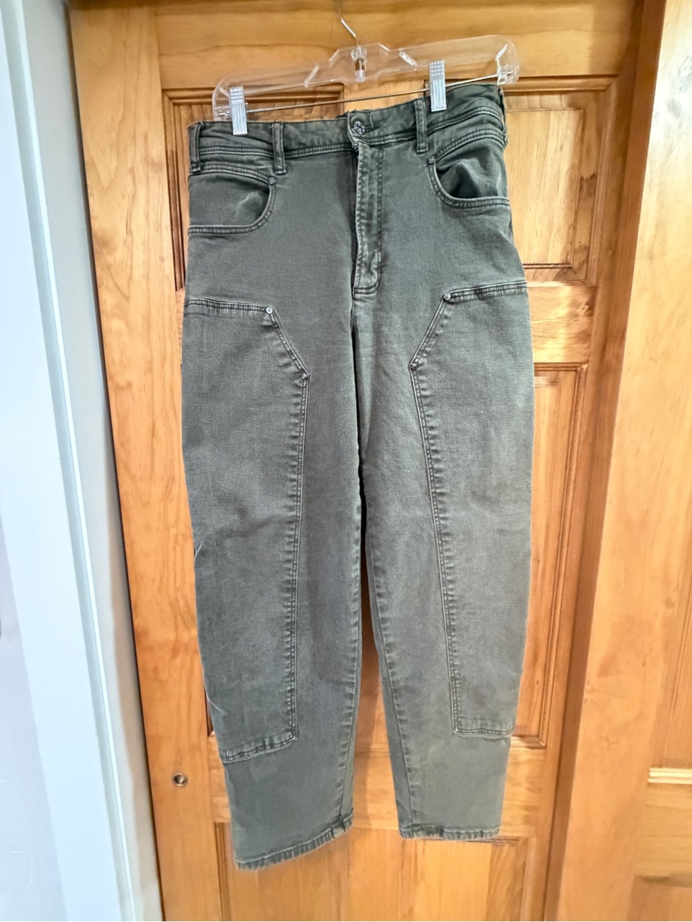 PAIGE Olive Green Carpenter Jeans